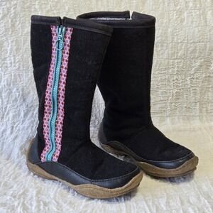 Sorel Norquay Winter Boots Women's Sz‎ 7 Black Wool Tall Crepe Sole Fernie Lined